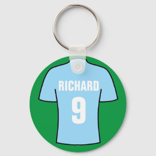 Football shirt design in sky blue. sleutelhanger