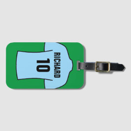 Football Shirt in lichtblauw Bagagelabel