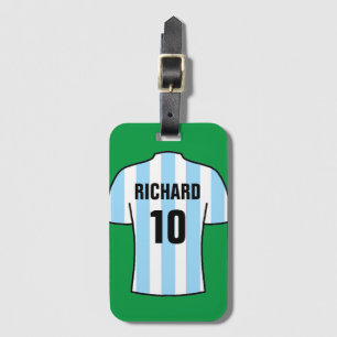 Football Shirt in lichtblauw Bagagelabel