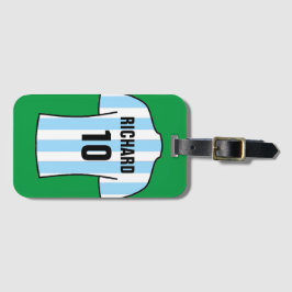 Football Shirt in lichtblauw Bagagelabel