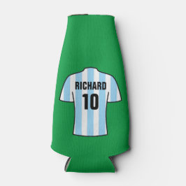 Football Shirt in lichtblauwe strepen Flesjeskoeler