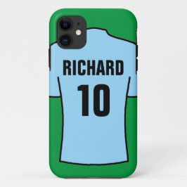 Football Shirt in Light Blue Hoesje-Mate iPhone Ca Case-Mate iPhone Case