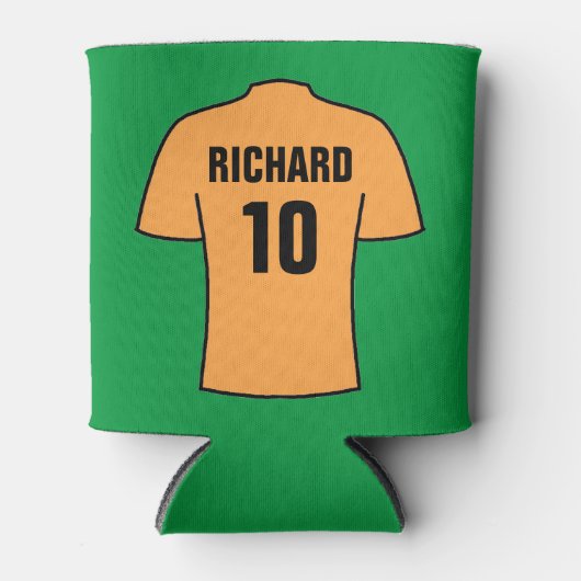 Football Shirt in Oranje Koelbox Blikjeskoeler (Voorkant)