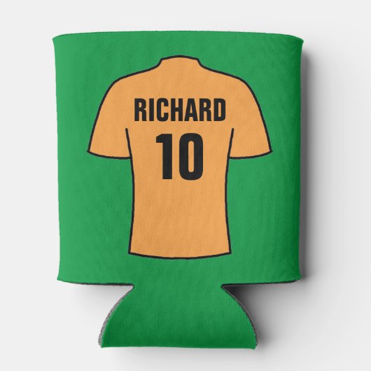 Football Shirt in Oranje Koelbox Blikjeskoeler (Achterkant)