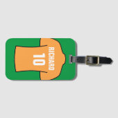 Football Shirt in oud goud Bagagelabel (Voorkant (horizontaal))