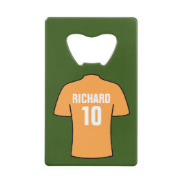 Football Shirt in oud goud Creditkaart Flessenopener