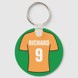 Football shirt in oud goud. sleutelhanger