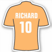 Football shirt in oud goud. sticker (Voorkant)