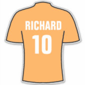 Football shirt in oud goud. sticker (Voorkant)