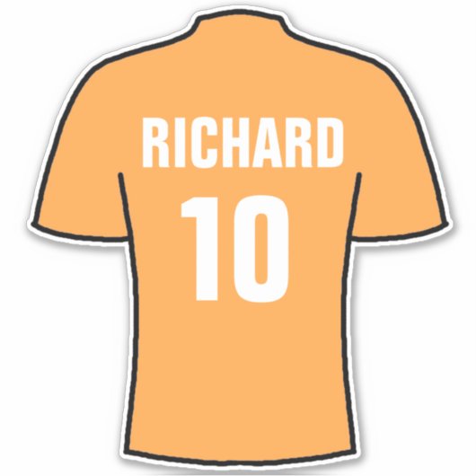 Football shirt in oud goud. sticker (Voorkant)