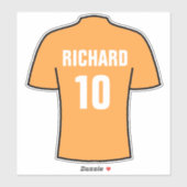 Football shirt in oud goud. sticker (Vel)