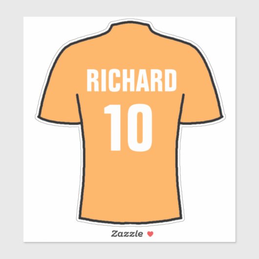 Football shirt in oud goud. sticker (Vel)
