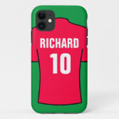 Football Shirt in rood Case-Mate iPhone Case (Achterkant)