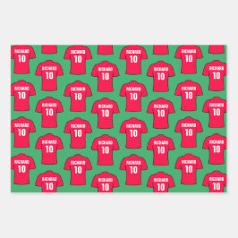 Football Shirt in rood Inpakpapier Vel