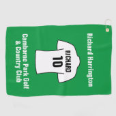 Football Shirt in White Golf Towel Golfhanddoek (Horizontaal)