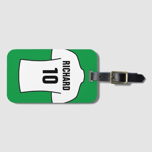 Football Shirt in wit Bagagelabel (Voorkant (horizontaal))