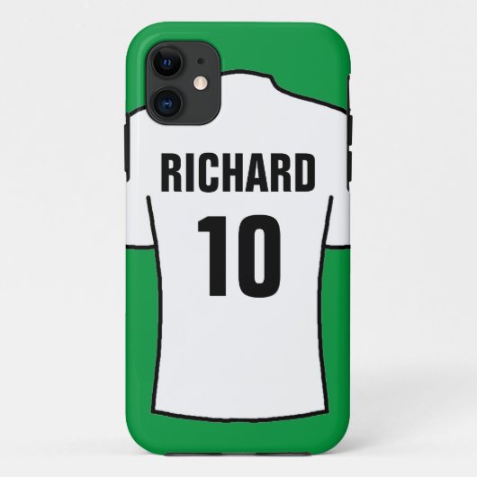 Football Shirt in wit Case-Mate iPhone Case (Achterkant)