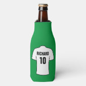 Football Shirt in wit Flesjeskoeler (Fles Voorkant)