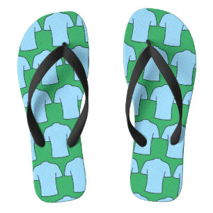 Football Shirten Design in Light Blue Sky Blue Teenslippers