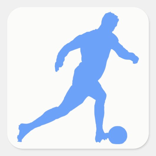 Football Silhouette Vierkante Sticker (Voorkant)
