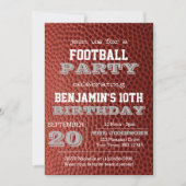 Football Silver Alle Gelegenheid Uitnodiging (Voorkant)