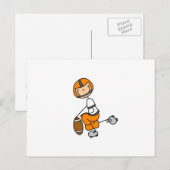 Football Sinaasappel Briefkaart (Voorkant / Achterkant)