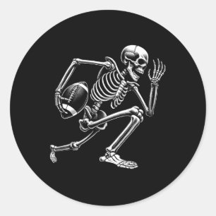 Football Skelet Spelen Football Halloween Skull Ronde Sticker