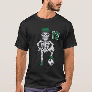 Football Skeleton Jersey Nummer 13 Team Gift T-shirt