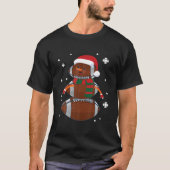 Football slaat sneeuwman aan met het uitdenken van t-shirt (Voorkant)