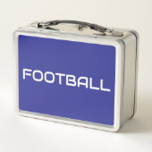 FOOTBALL Slanke witte tekst op Athletic Deep Blue (Achterkant)