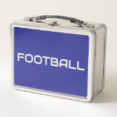 FOOTBALL Slanke witte tekst op Athletic Deep Blue (Voorkant)