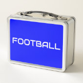 FOOTBALL Slanke witte tekst op fel levendig blauw (Achterkant)