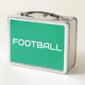 FOOTBALL Slanke witte tekst op retro groen blauw (Achterkant)