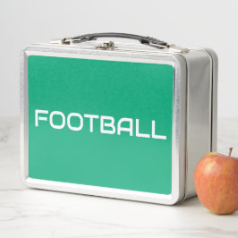 FOOTBALL Slanke witte tekst op retro groen blauw