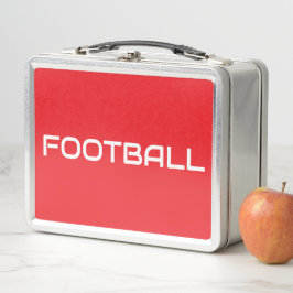 FOOTBALL Slanke witte tekst op sportief fel rood