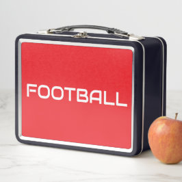 FOOTBALL Slanke witte tekst op sportief fel rood