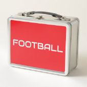 FOOTBALL Slanke witte tekst op sportief fel rood (Voorkant)