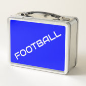 FOOTBALL Slanke witte tekst Royal Blue achtergrond (Achterkant)