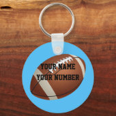Football Sleutelhanger ID Label JOUW NAAM en numme (Voorkant)