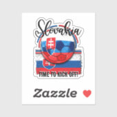 Football Slowakije Vlag, Voetbal Wit Blauw Rood Sticker (Vel)