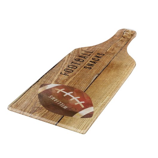 Football Snacks Aangepaste naam Snijplank (Hoek)
