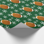 Football Snowflake Holiday Wrapping Paper Cadeaupapier (Hoek)