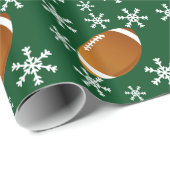 Football Snowflake Holiday Wrapping Paper Cadeaupapier (Rol Hoek)