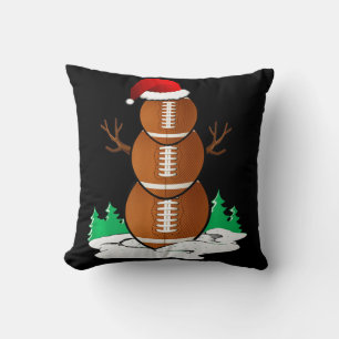 Football Snowman Balls kerstcadeaus Mannen Kussen