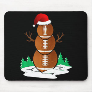 Football Snowman Balls kerstcadeaus Mannen Muismat