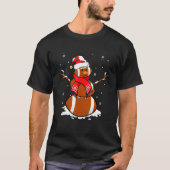 Football Snowman Christmas Pajamas Matching  Idea T-shirt (Voorkant)