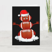 Football Snowman Xmas Holiday Srts Player Funny Ch Kaart (Voorkant)