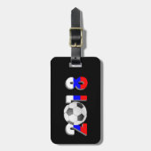 FOOTBALL SOCCER 2018 BAGAGELABEL (Voorkant verticaal)