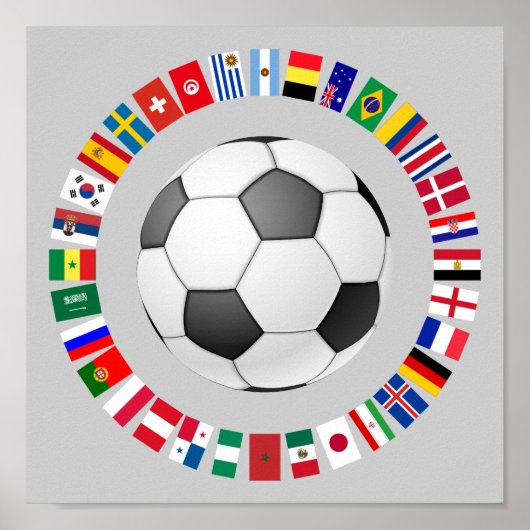 FOOTBALL SOCCER 2018 POSTER (Voorkant)