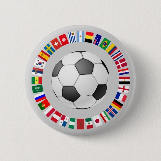 FOOTBALL SOCCER 2018 RONDE BUTTON 5,7 CM (Voorkant)